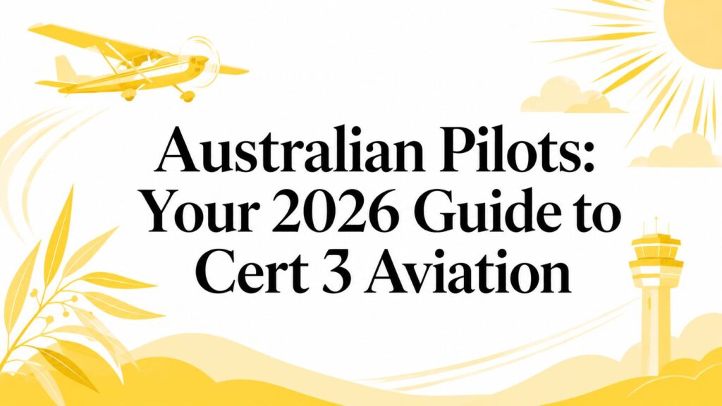 Australian Pilots: Your 2026 Guide to Cert 3 Aviation